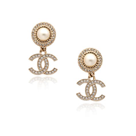 white chanel earrings cc|Chanel cc earrings original.